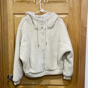 Zella cream full zipper jacket size M